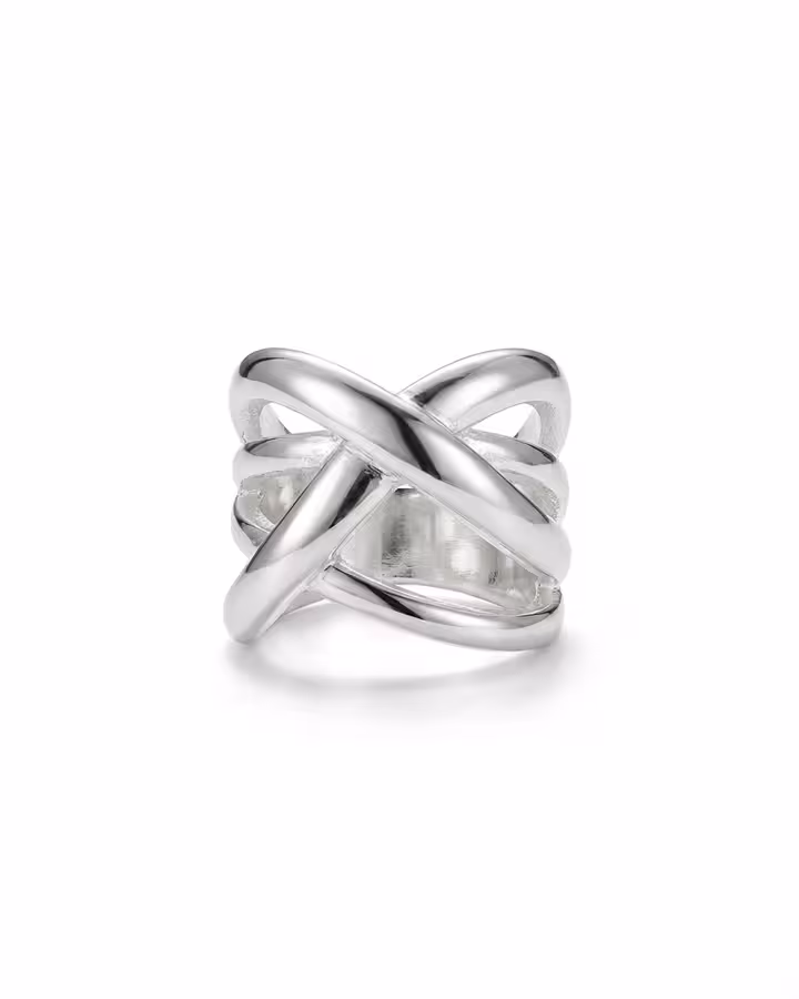 Anillo Cruzado Plata, foto de producto - Joyería Cayou