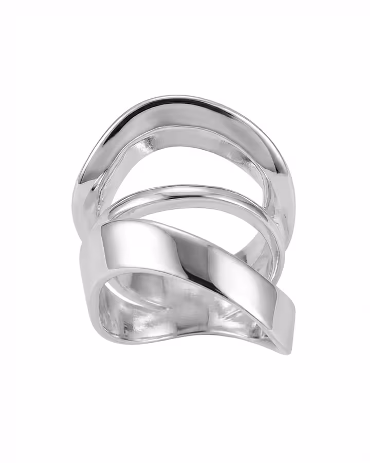Anillo Geometrico de Plata, foto de producto - Joyería Cayou