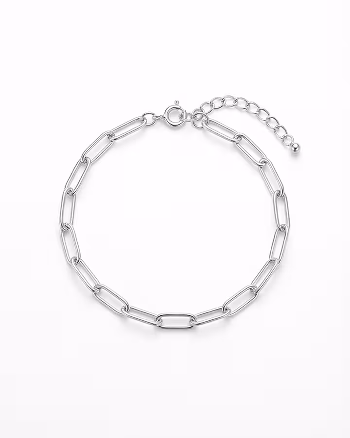 Pulsera Eslabon Lisa en plata, foto de producto - Joyería Cayou