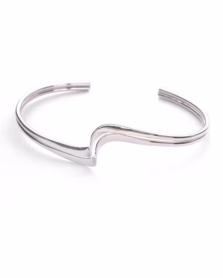 Pulsera ola en plata, foto de producto - Joyería Cayou
