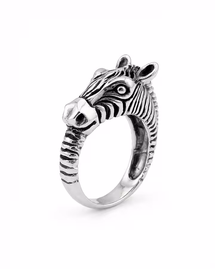 Anillo Cebra en plata, foto de producto - Joyería Cayou