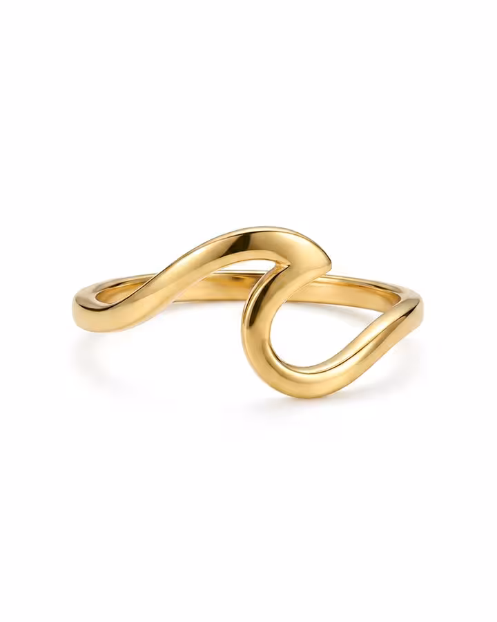 Anillo Ola en oro, foto de producto - Joyería Cayou