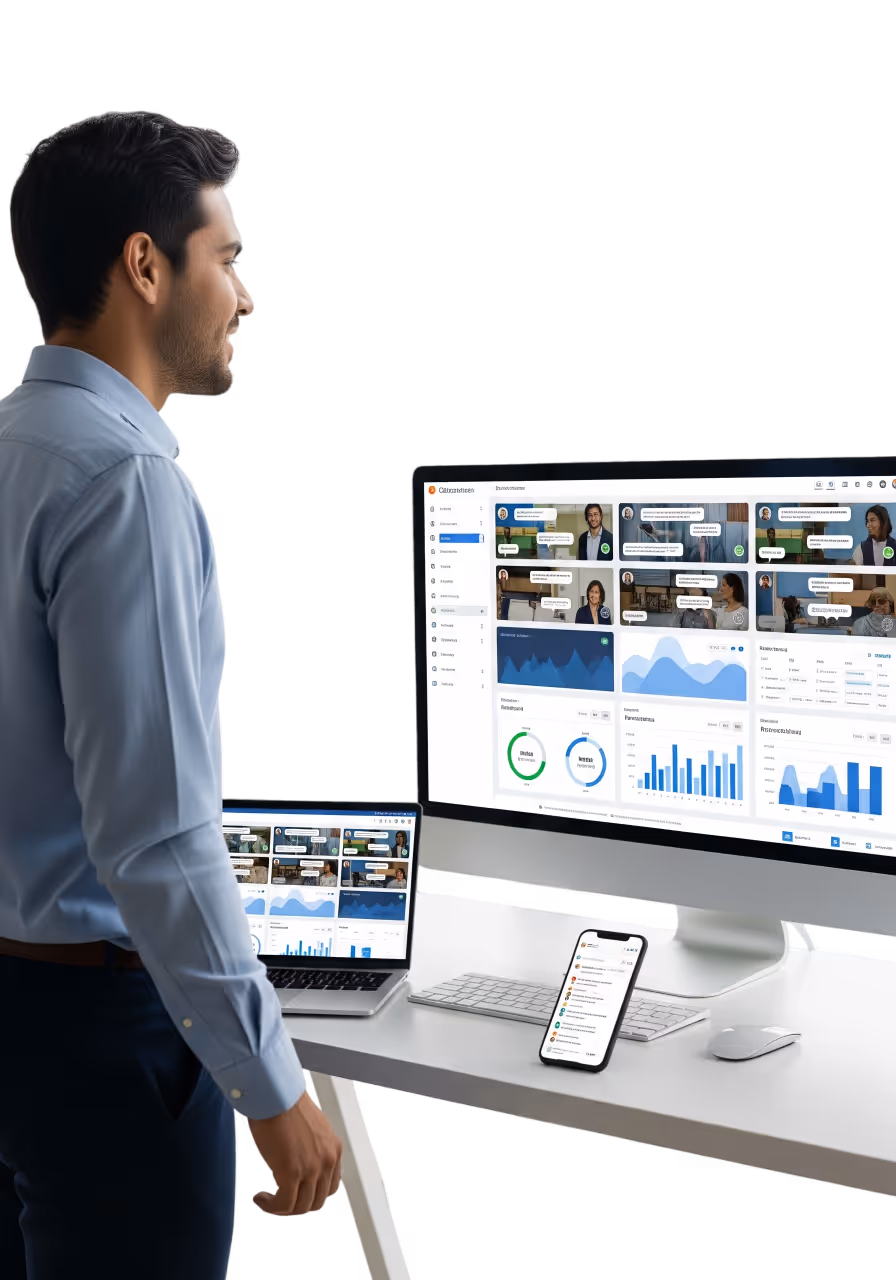 Empresarios usando IA conversacional para vender por WhatsApp, Instagram y CRM con resultados medibles en tiempo real