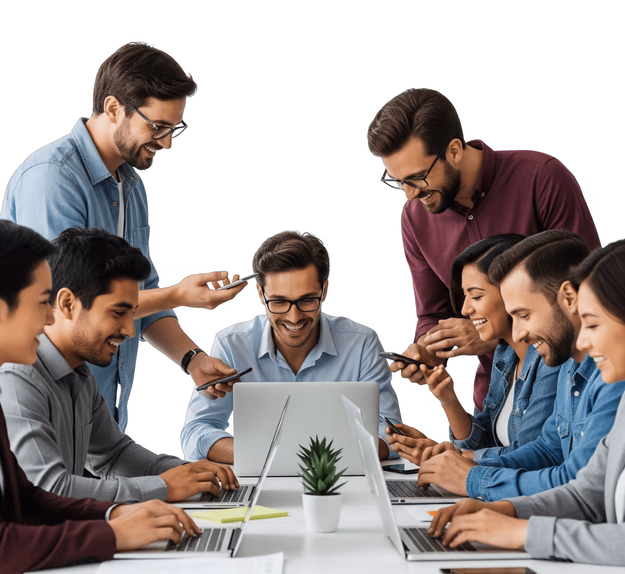 Profesional usando laptop con integración de WhatsApp en un dashboard digital de Peaking