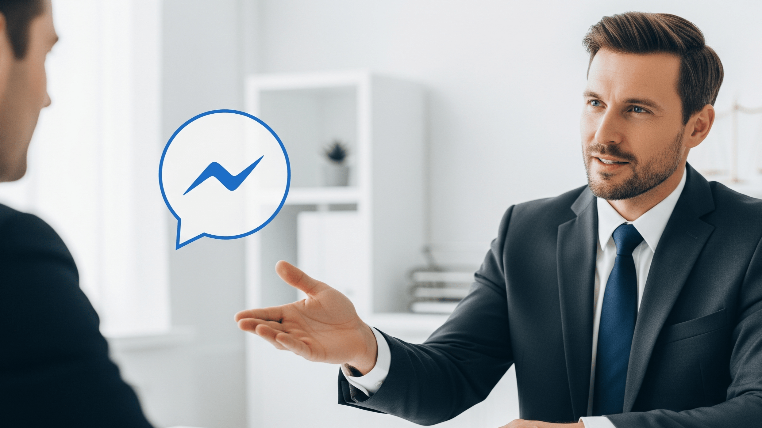 Despacho de abogados atendiendo clientes mediante Messenger con Peaking.