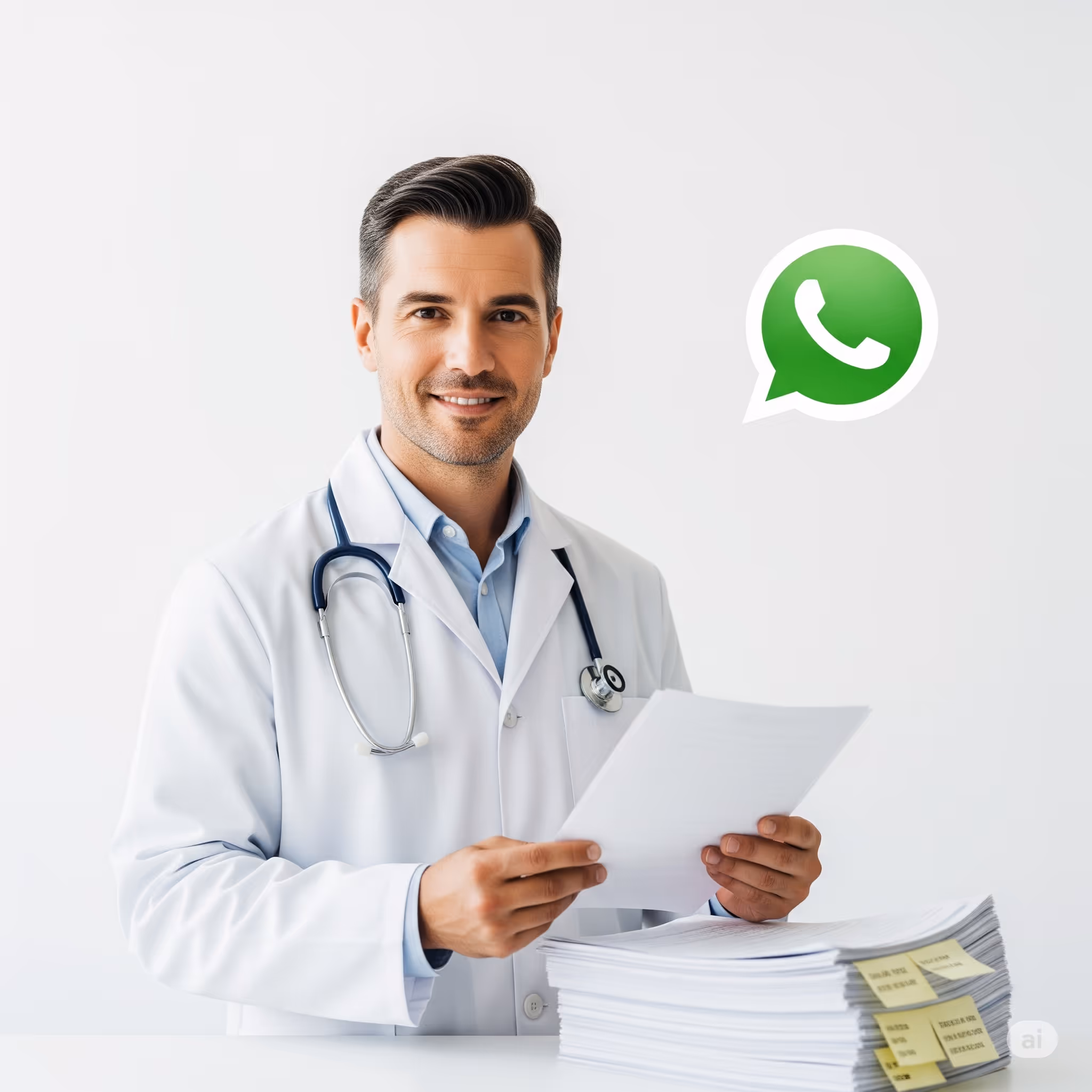 Peaking atendiendo consultas médicas en WhatsApp con respuestas inmediatas.