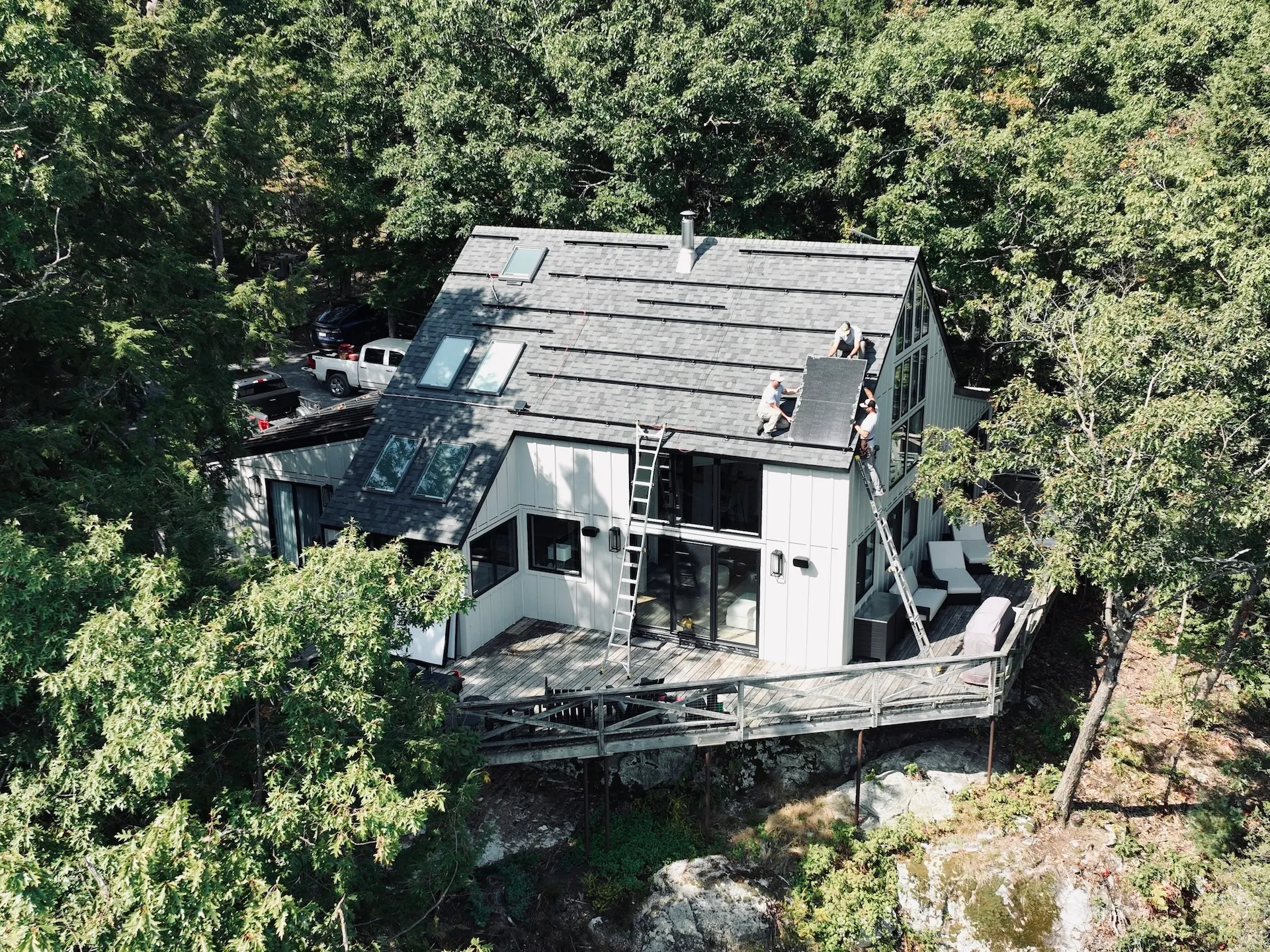 Remote Adirondack Solar Install, Summer