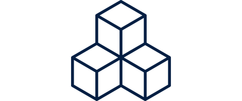 Outline of an open hand with a horizontal timeline of connected circles above it ending in an arrow pointing right.