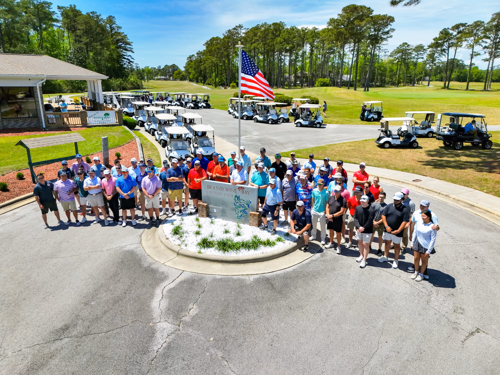 golfers at an event in brandywine bay in eastern north carolina