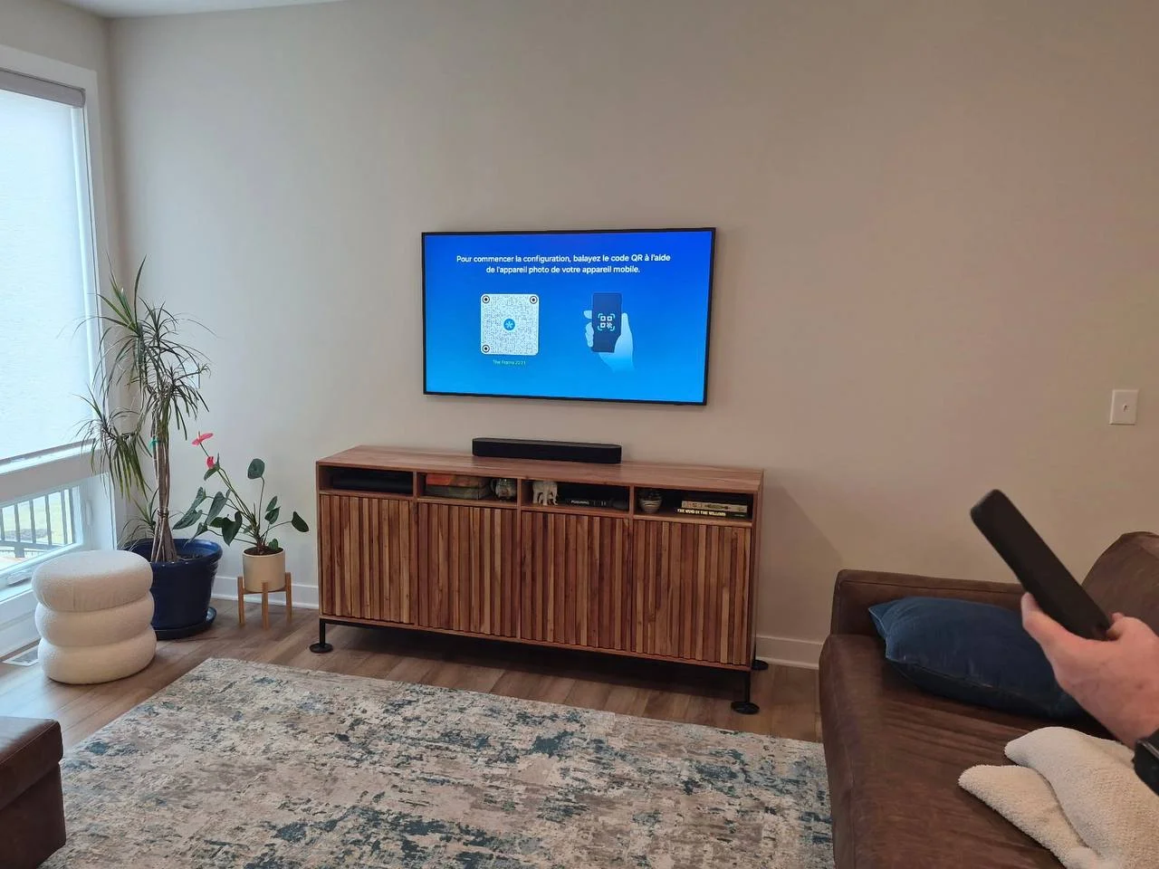 65" Samsung TV installation in Maple Grove