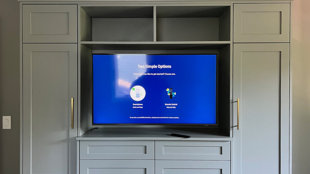 Cabinet Tv Installation Edina Built In Entertainment Center - The Mounting Man