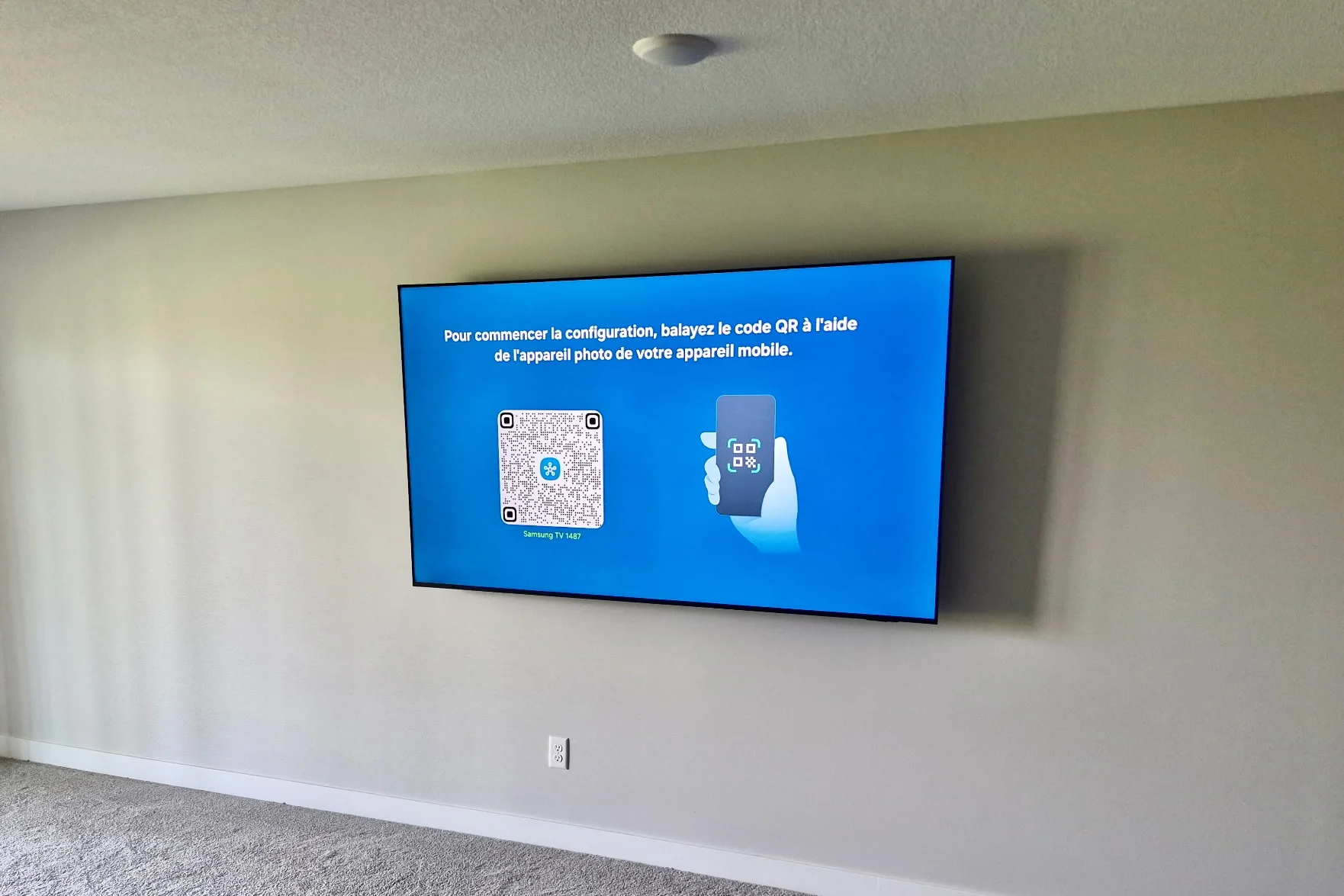 85" Samsung installation in Blaine