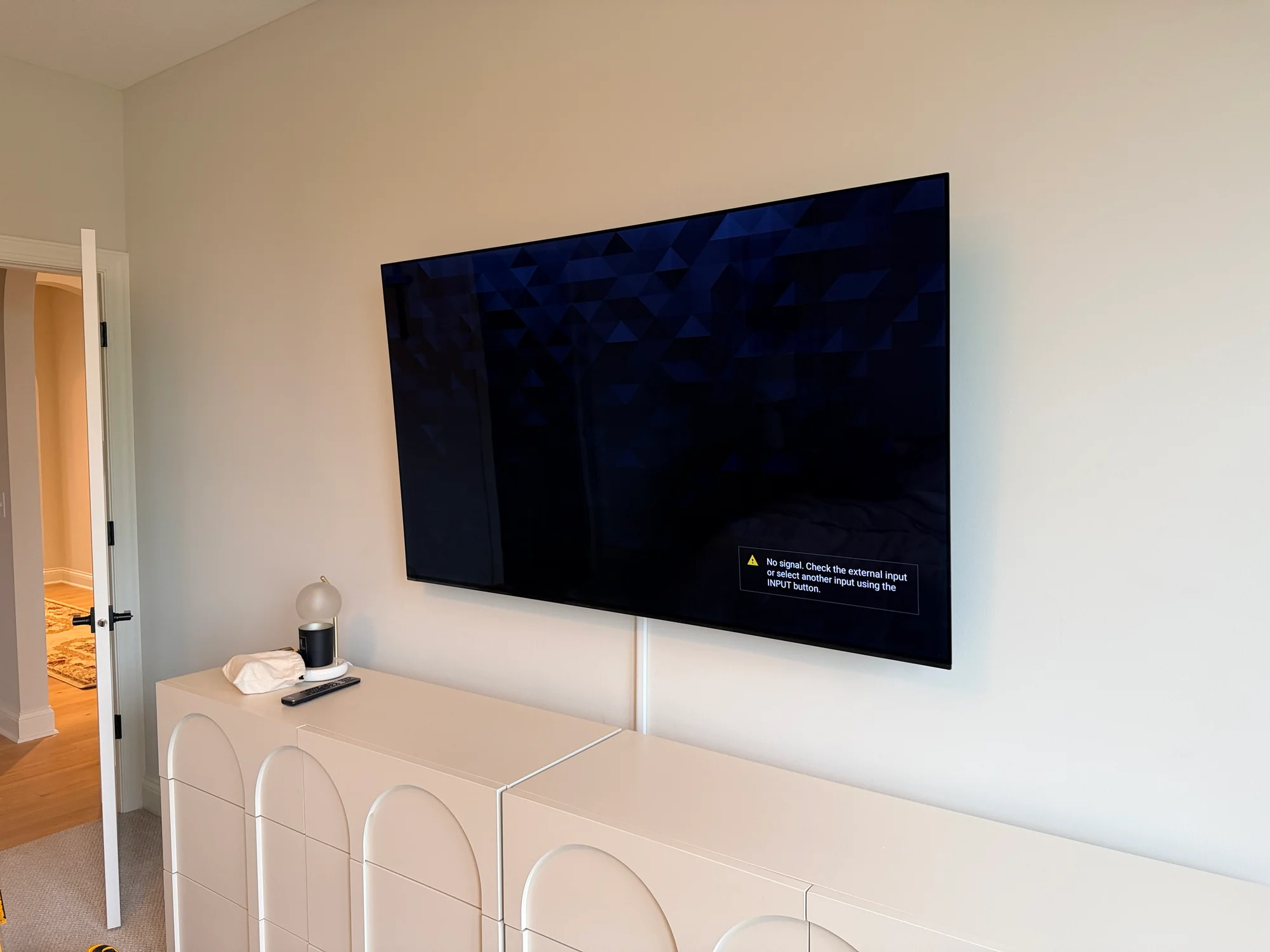 65" TV installation in Woodbury near Gable Ln