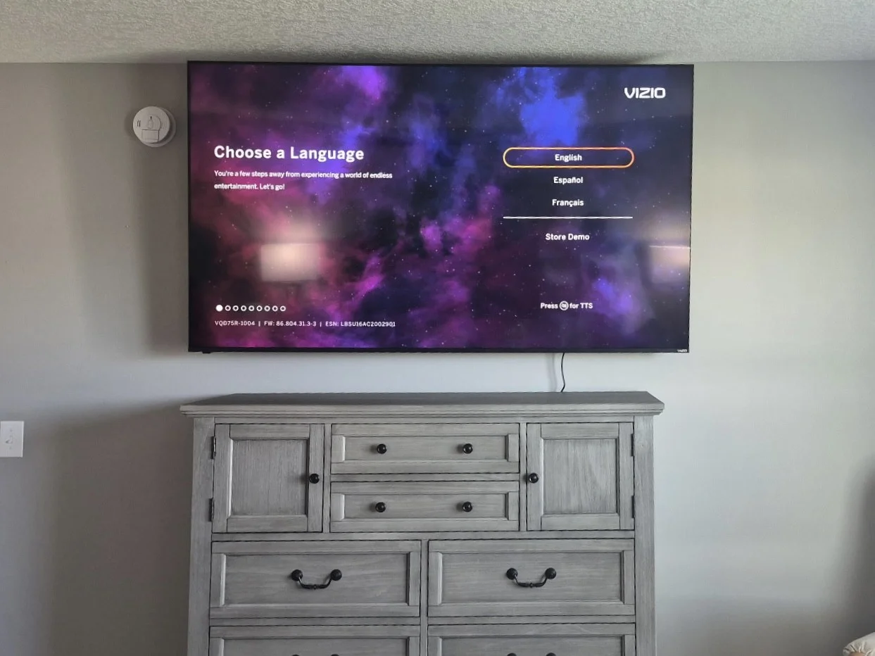 75" Vizio installation in Osseo