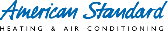 American Standard logo text in blue cursive font.
