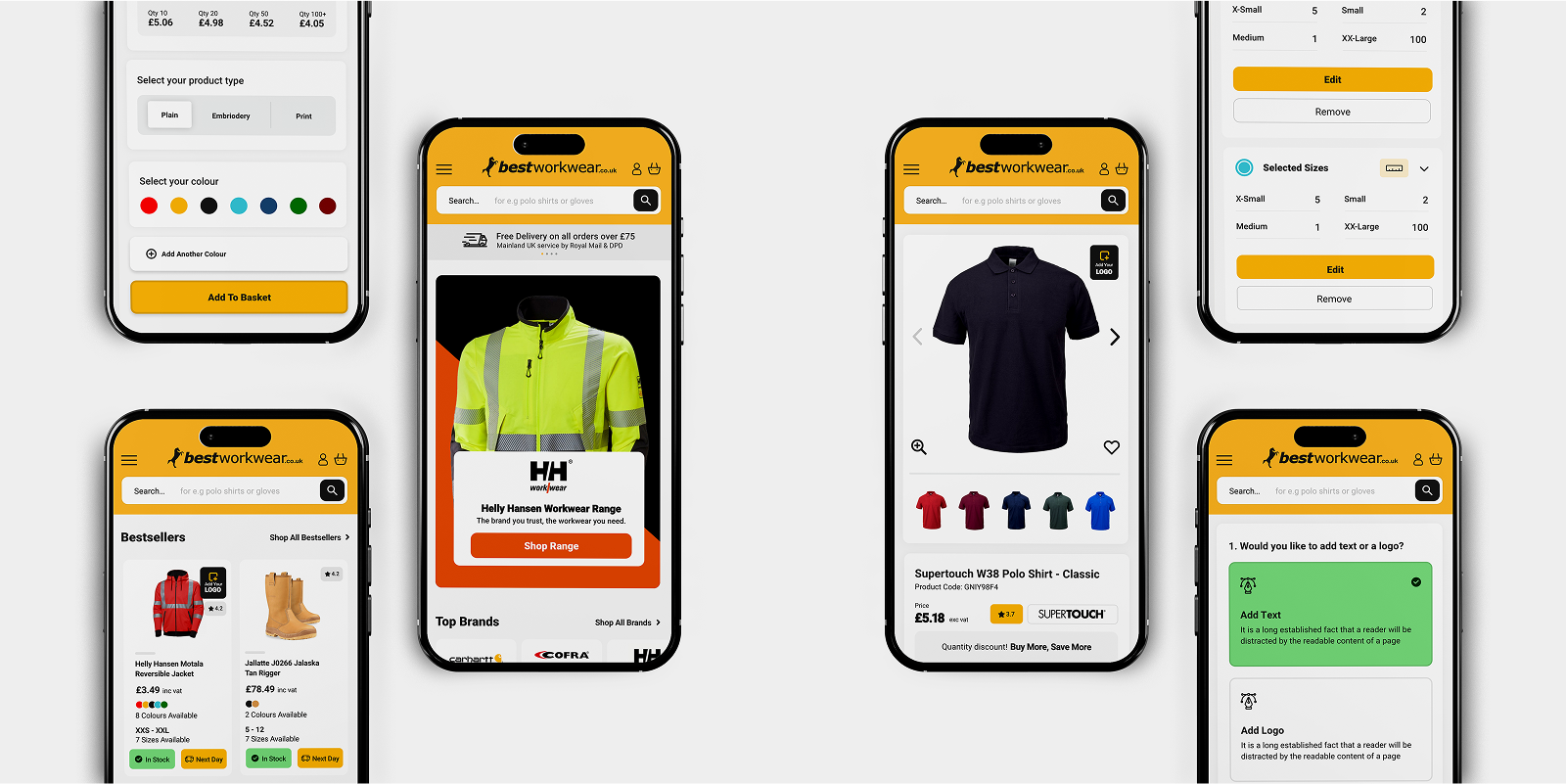 mobile optimised magento 2 ecommerce website for best workwear