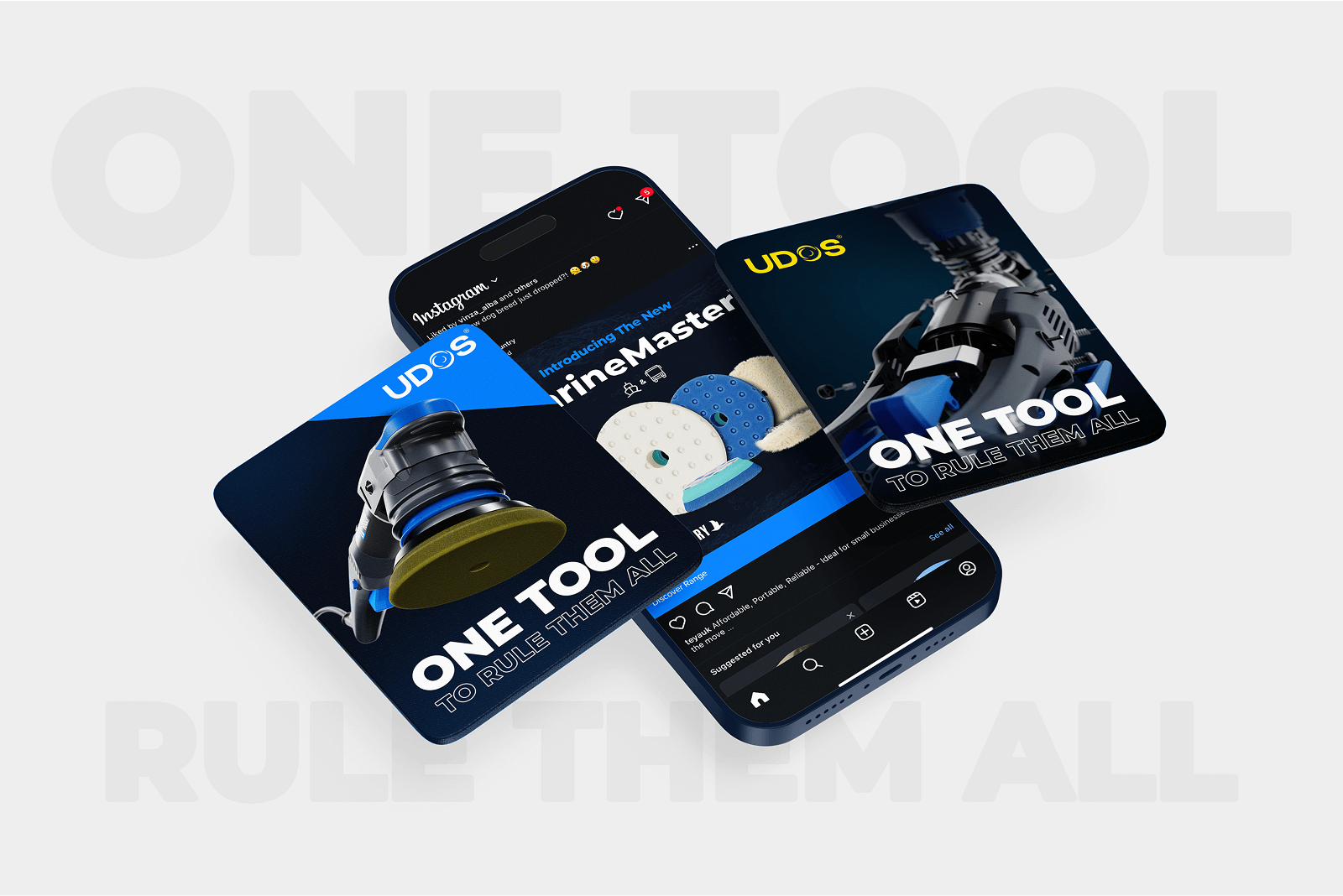 Social media creatives designed for Lake Country’s UDO and Marine Master product campaigns, supporting the digital marketing and brand launch strategy.