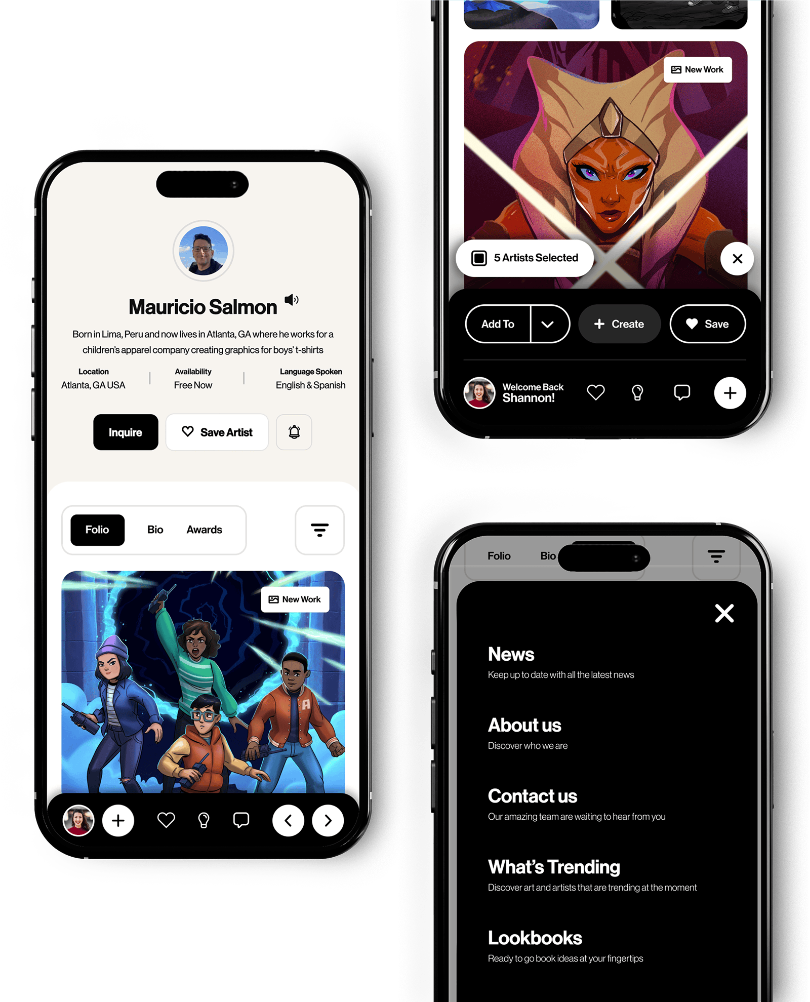 Custom Laravel Vue3 Website Mobile Experience Screens