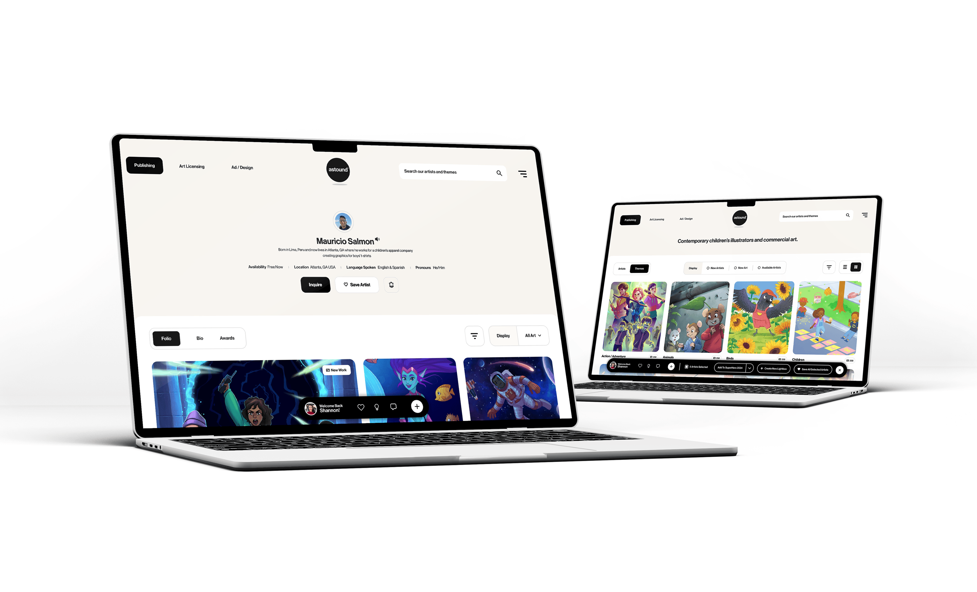 Artist Profile Page Custom Laravel Vue3 Website