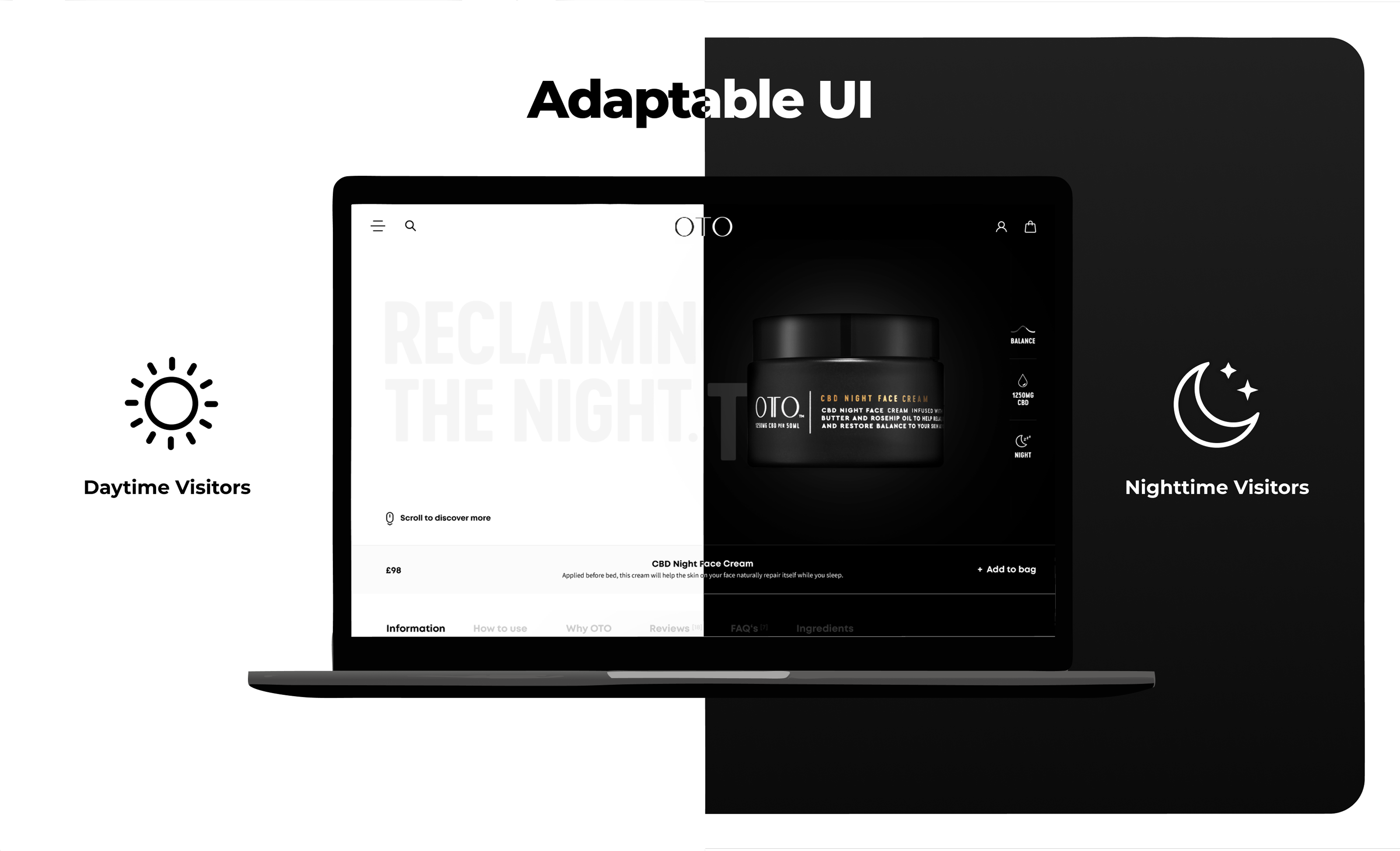 Magento eCommerce Development For OTO Wellbeing  Adaptable Day and Night UI