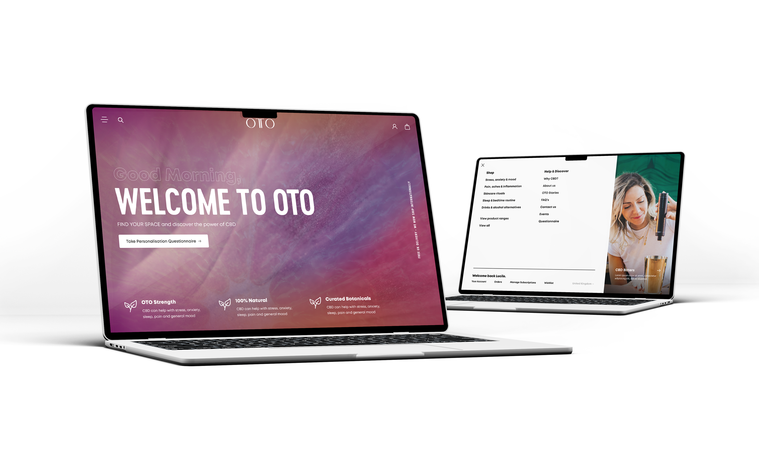 Magento eCommerce Development For OTO Wellbeing Homepage and Menu Structure