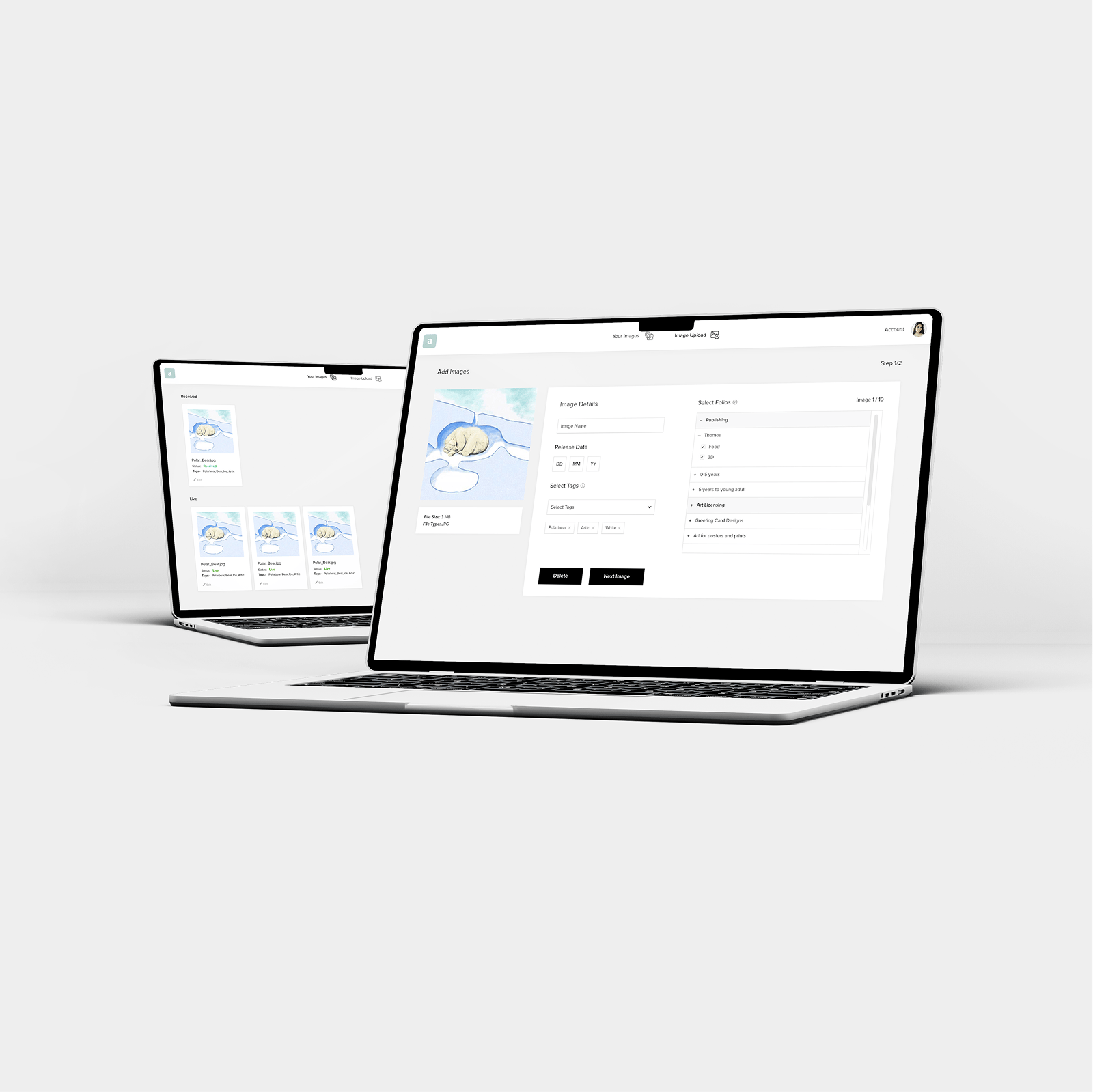 Custom Laravel Website Design & Development Platform For Advocate Art - Custom Artist Asset Management System custom developed on Laravel 