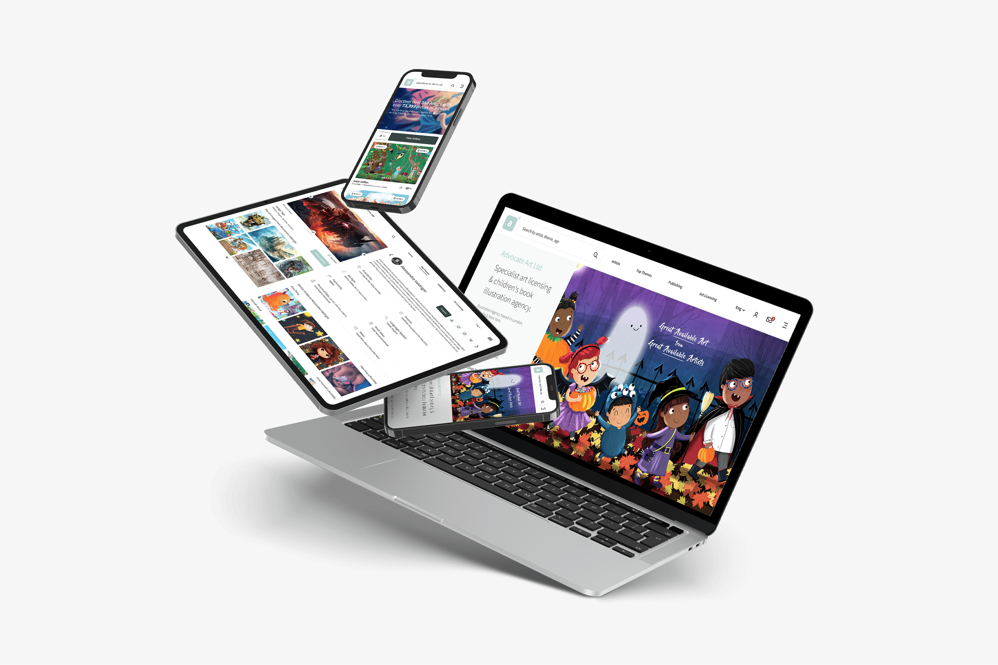 Custom Laravel Website Design & Development Platform For Advocate Art Multi Device Website Showcase
