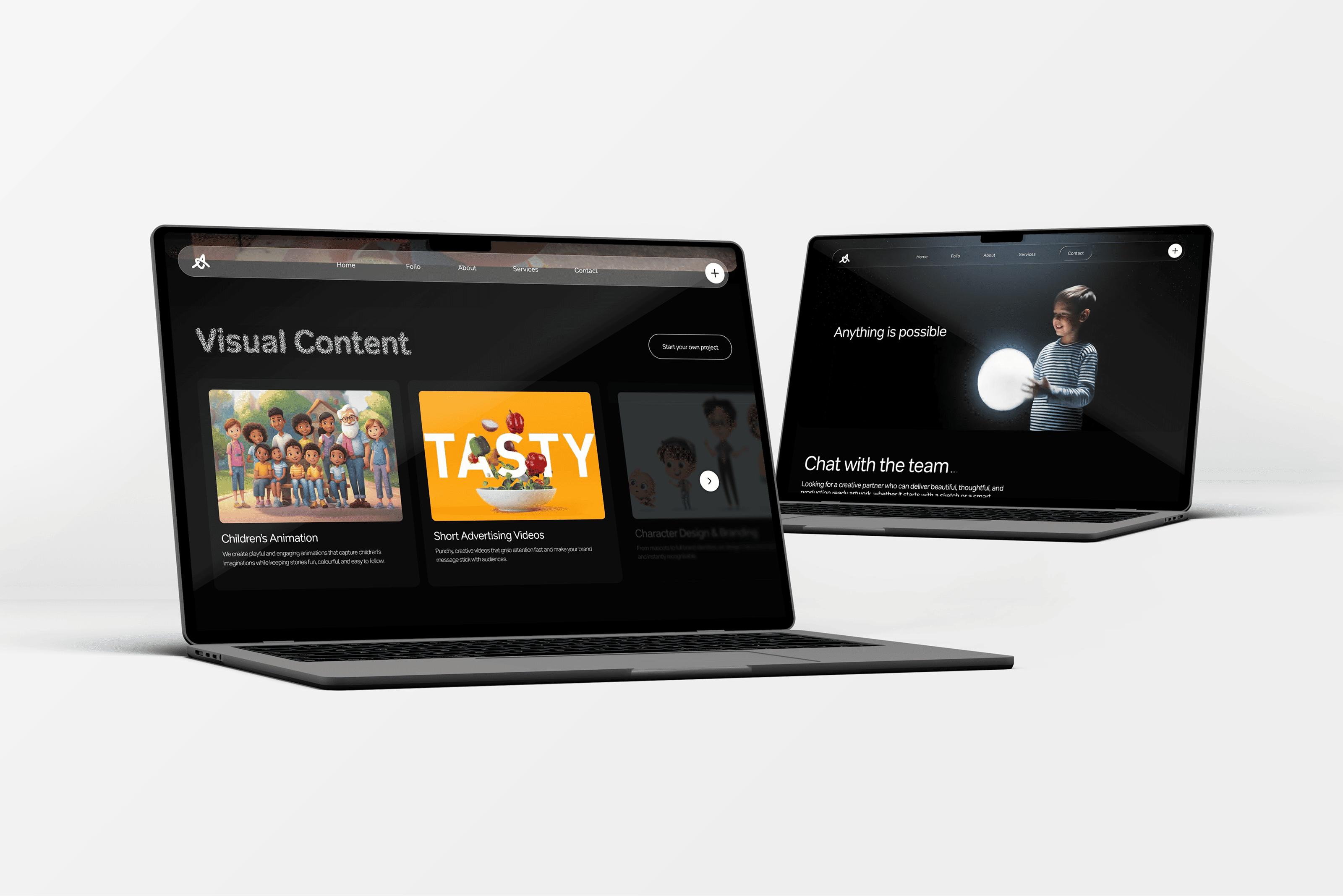 Webflow custom development for Artist AI services and contact page