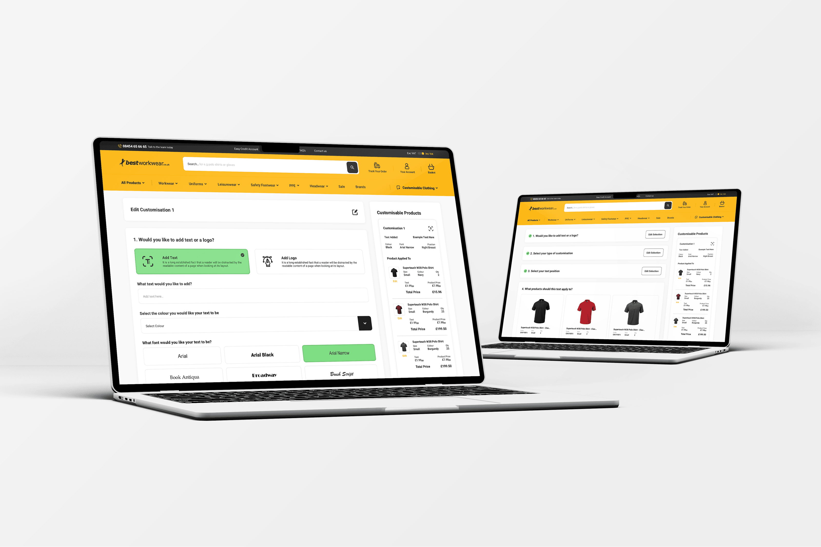 custom website product builder magento 2 ecommerce website for best workwear