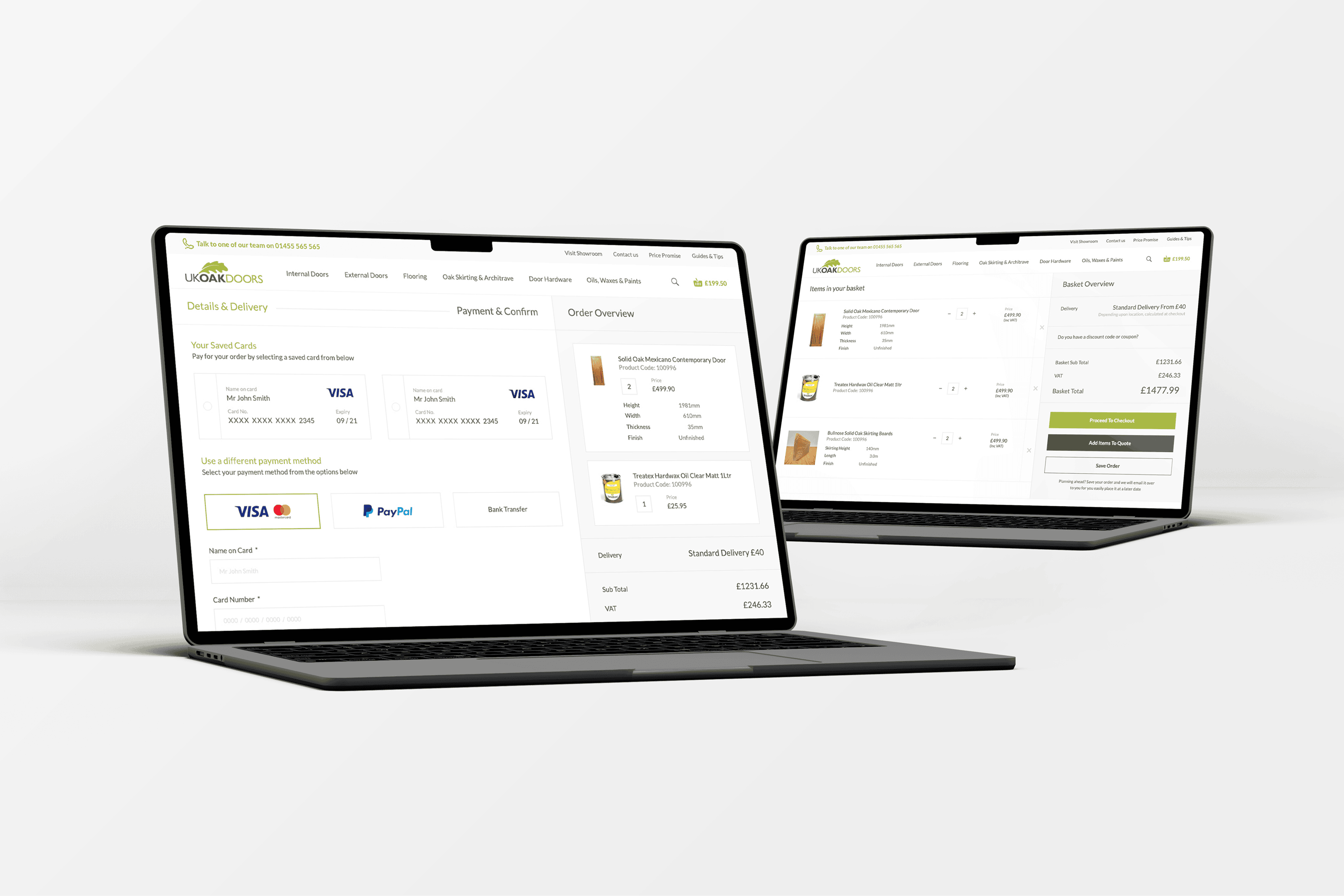 Custom Magento eCommerce Website Development UK Oak Doors Checkout Experience