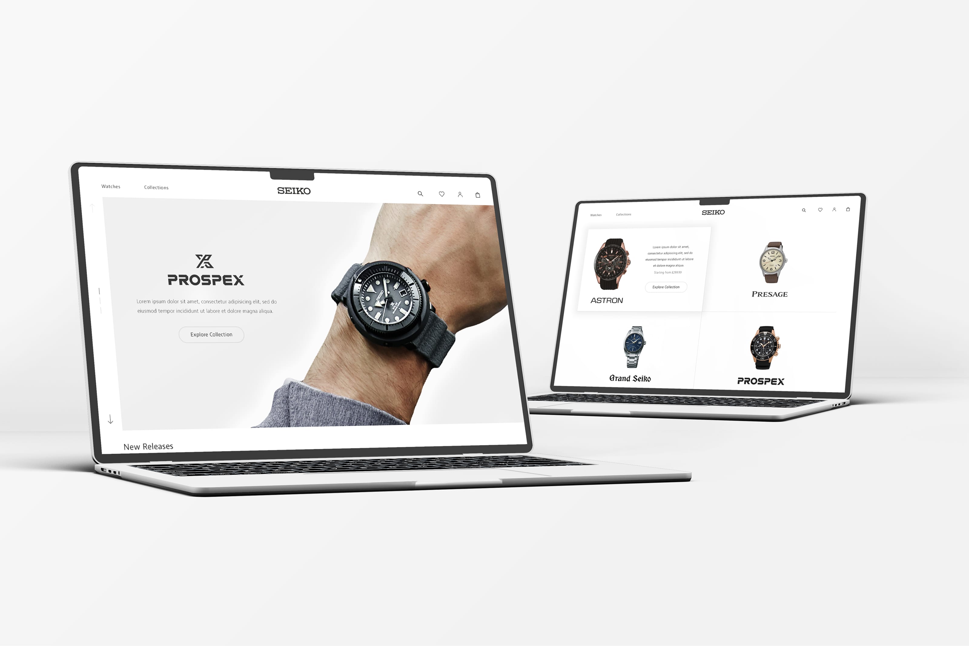 Seiko Custom Magento eCommerce Website Homepage