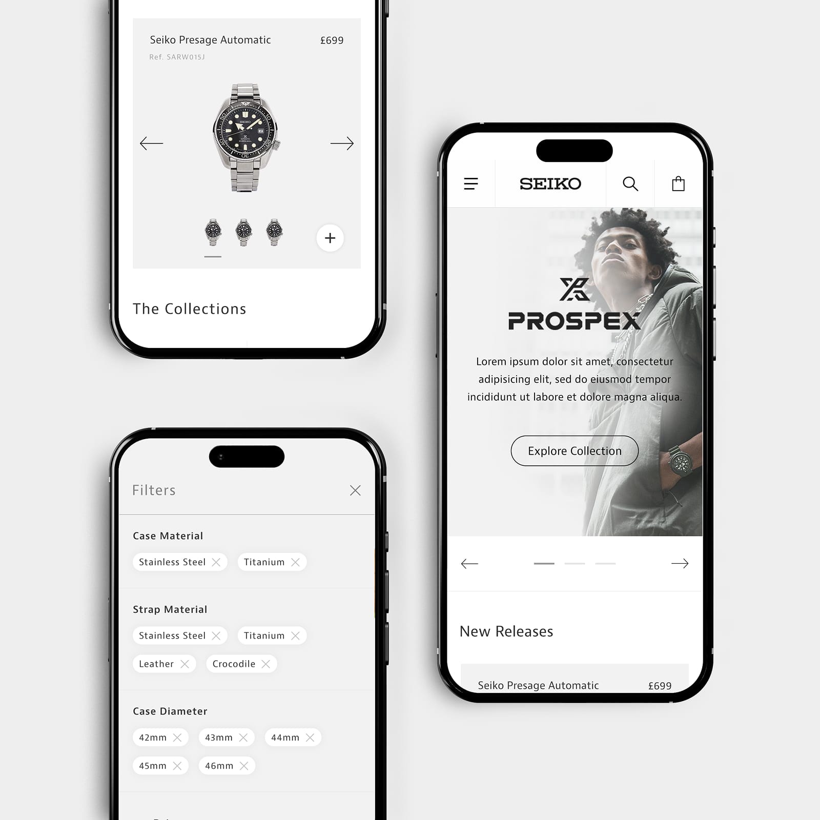 Seiko Custom Magento eCommerce Website Mobile Experience