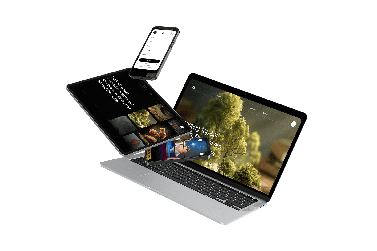 Artist AI responsive Webflow website across desktop, tablet and mobile, custom Webflow design and development by Bing Digital
