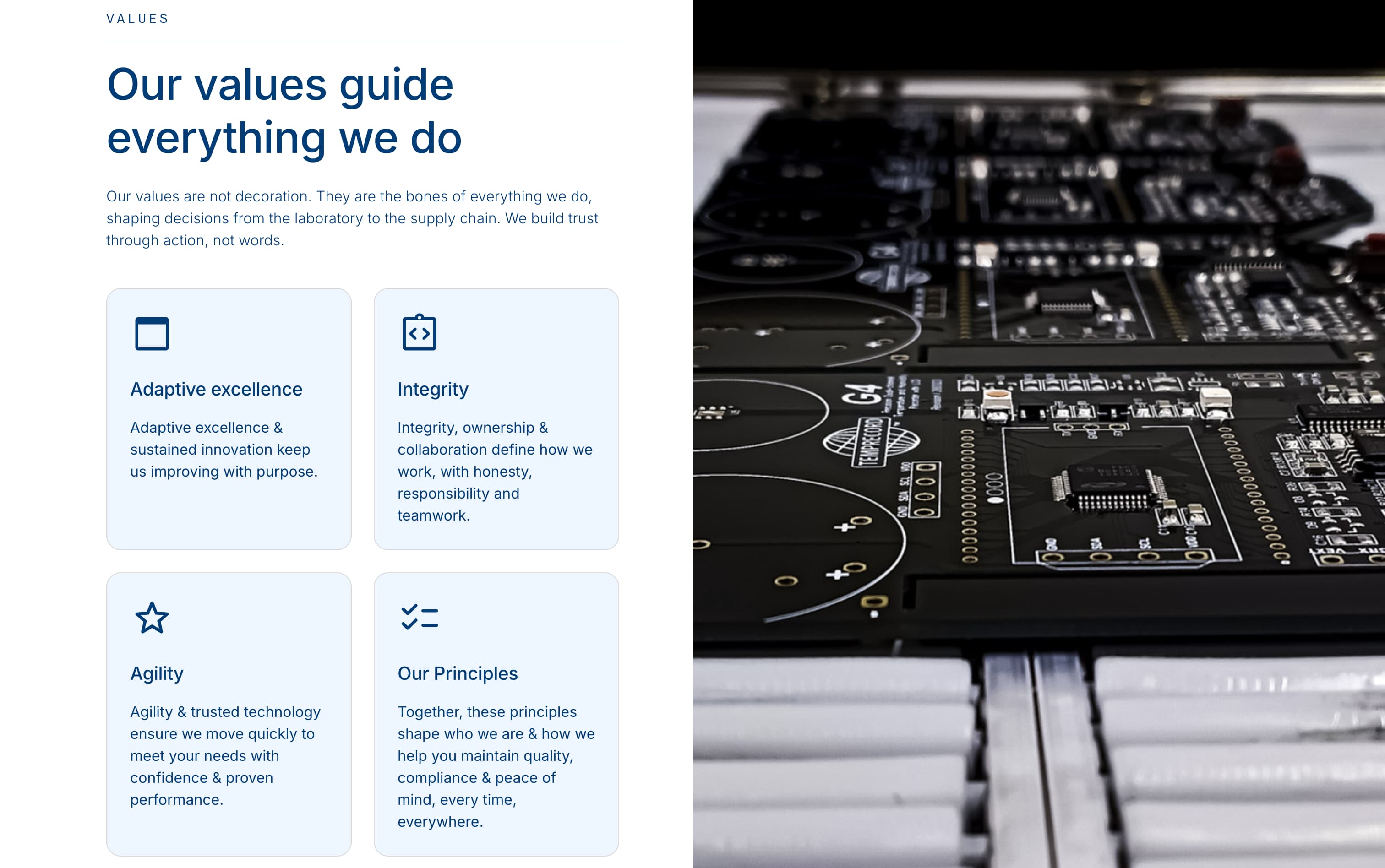 Temprecord - Industries - Values | Form Digital - Built with Webflow