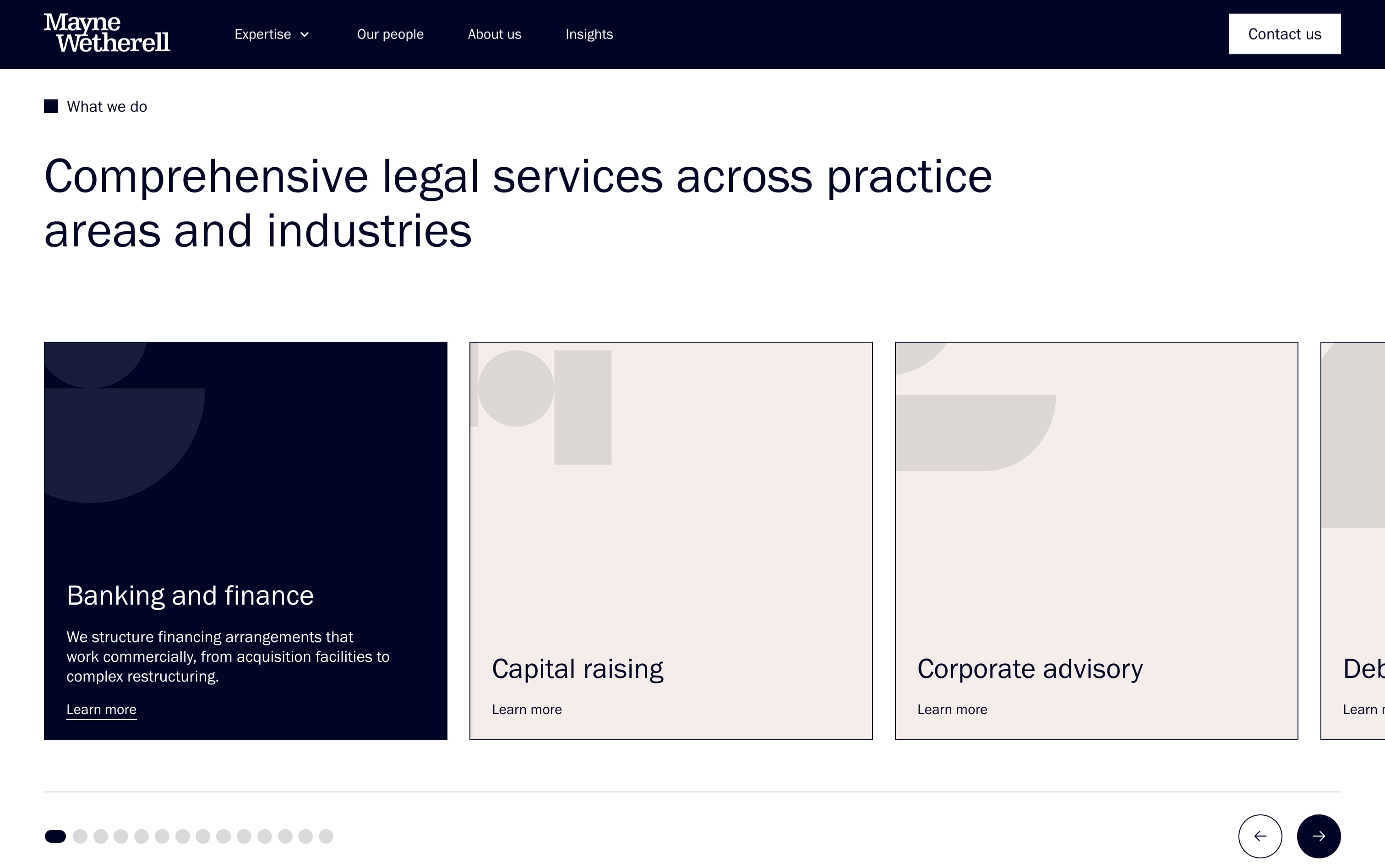 Mayne Wetherell - Homepage - What we do | Form Digital | Built with Webflow