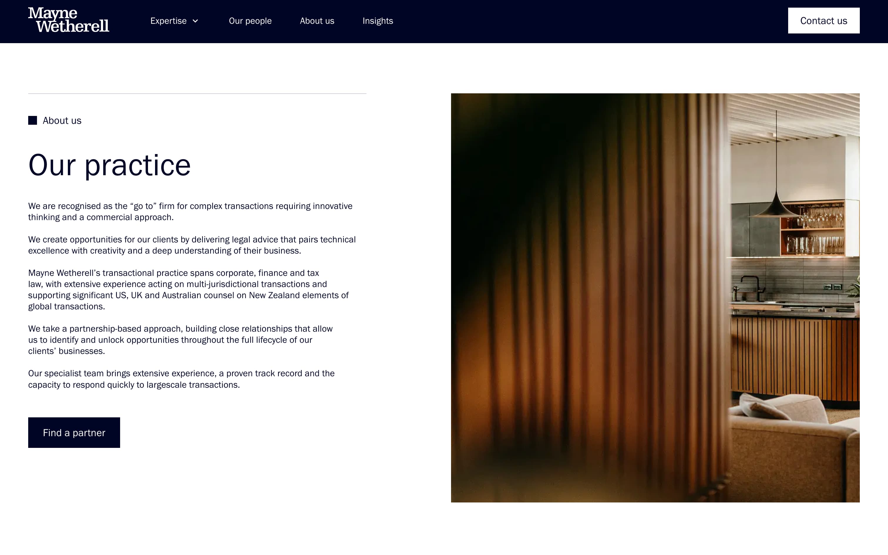 Mayne Wetherell - About - Our Practice | Form Digital | Built with Webflow