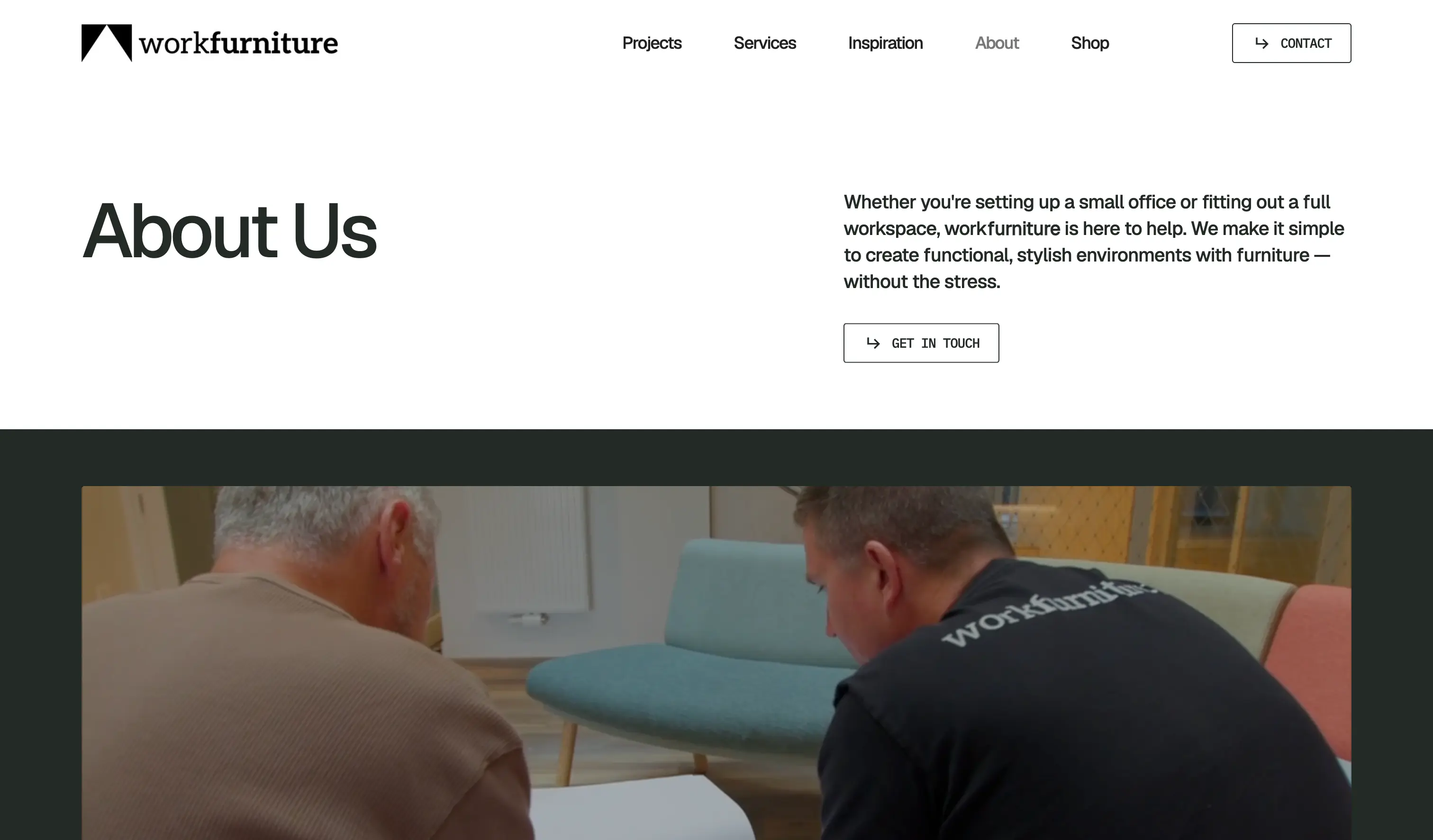 Workfurniture - About - Hero | Form Digital | Built with Webflow