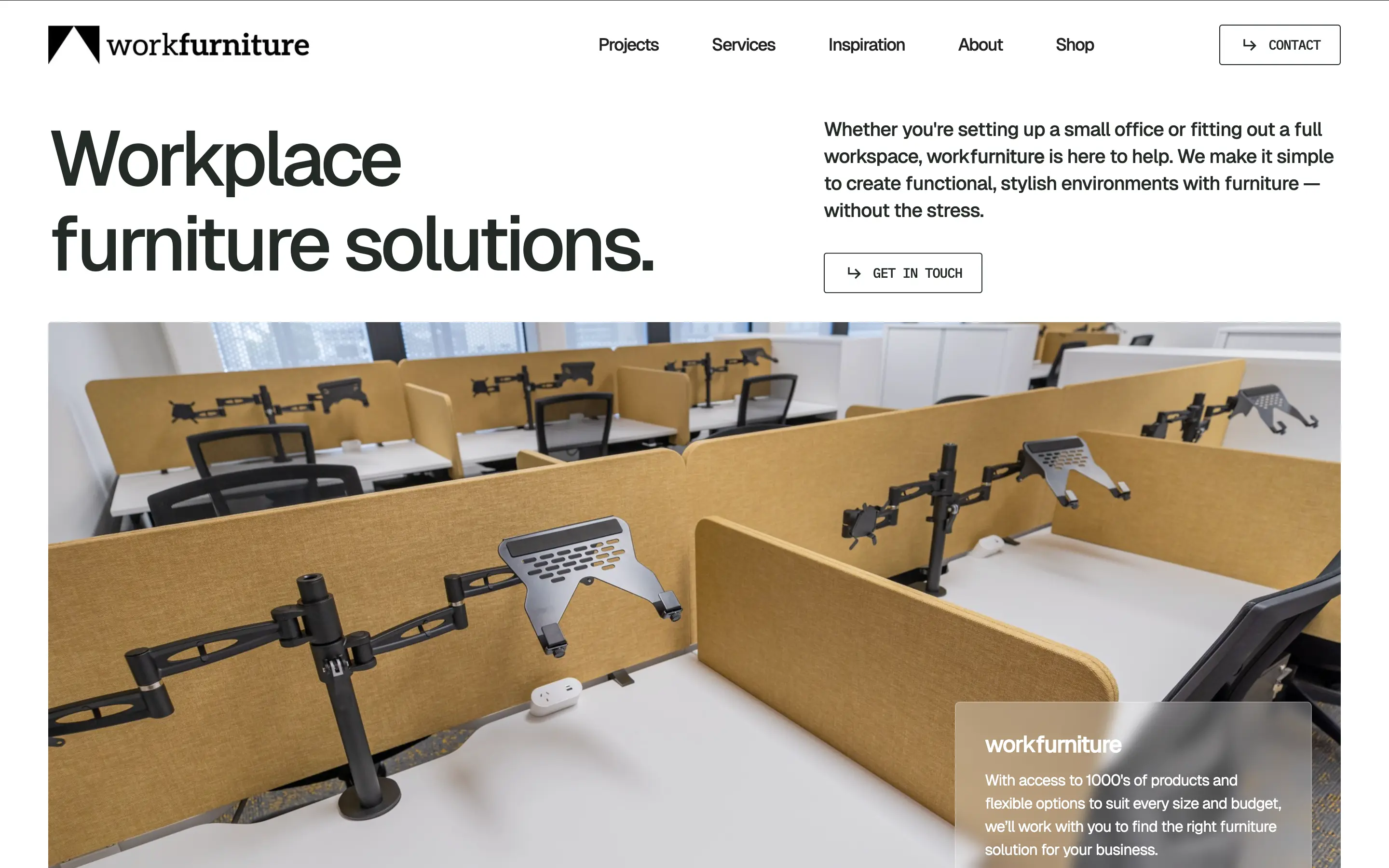 Workfurniture - Home - Hero | Form Digital | Built with Webflow