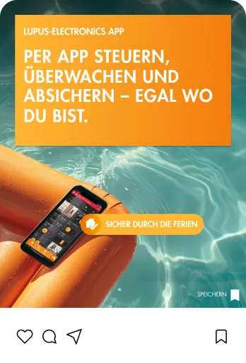 Social-Media-Story mit Smartphone und Sicherheitsprodukt zur Einführung in das Thema mobile Sicherheit