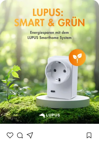 Social-Media-Story mit Smart-Home-Produkt zur Visualisierung intelligenter Sicherheitslösungen