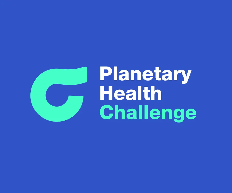 Logo der Planetary Health Challenge als reduziertes Zeichen für Wissenschaft, Umwelt und Vernetzung