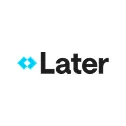 Logo des Unternehmens Later mit blauem Pfeilsymbol links vom Firmennamen.