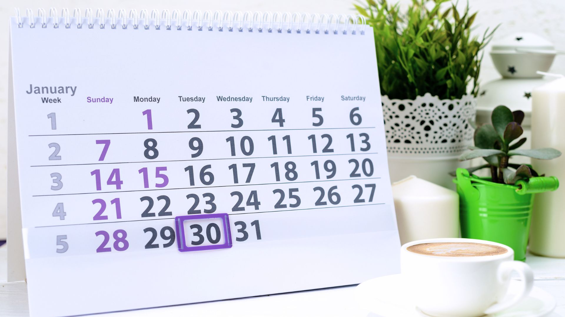 Calendar showing the first 30 days of a Microsoft Dynamics 365 Project Rescue