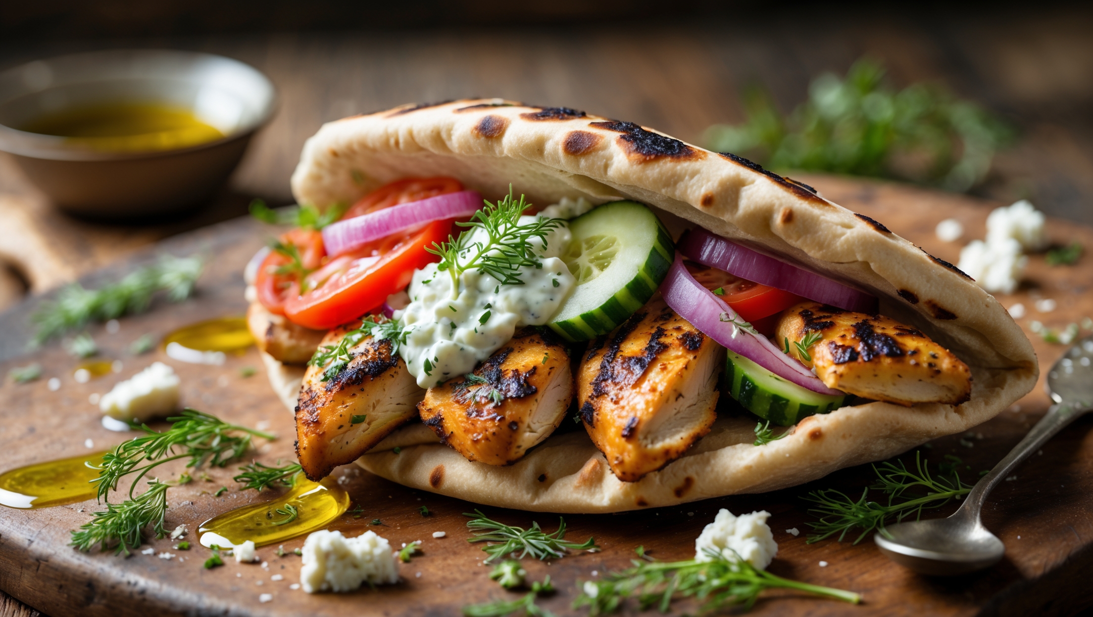 Greek Chicken Pita Recipe