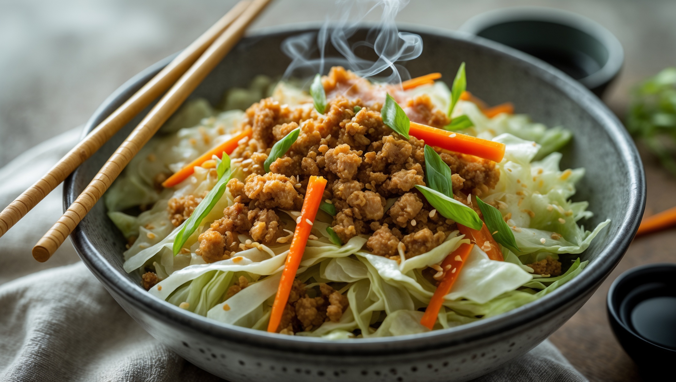 Egg Roll in a Bowl Ground Turkey Recipe
