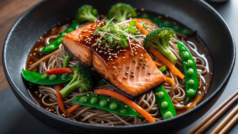 Salmon Teriyaki Soba Recipe