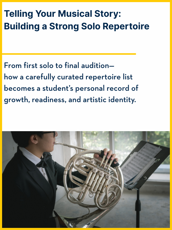 Telling Your Musical Story: Building a Strong Solo Repertoire