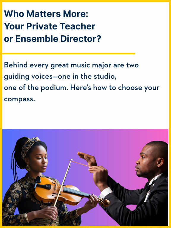 Who Matters More: Your Private Teacher or Ensemble Director?