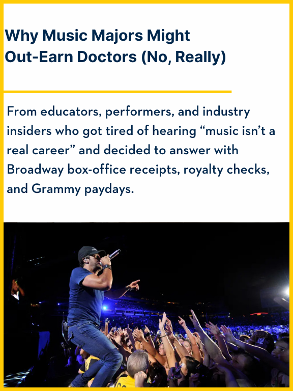 Why Music Majors Might
Out-Earn Doctors (No, Really)