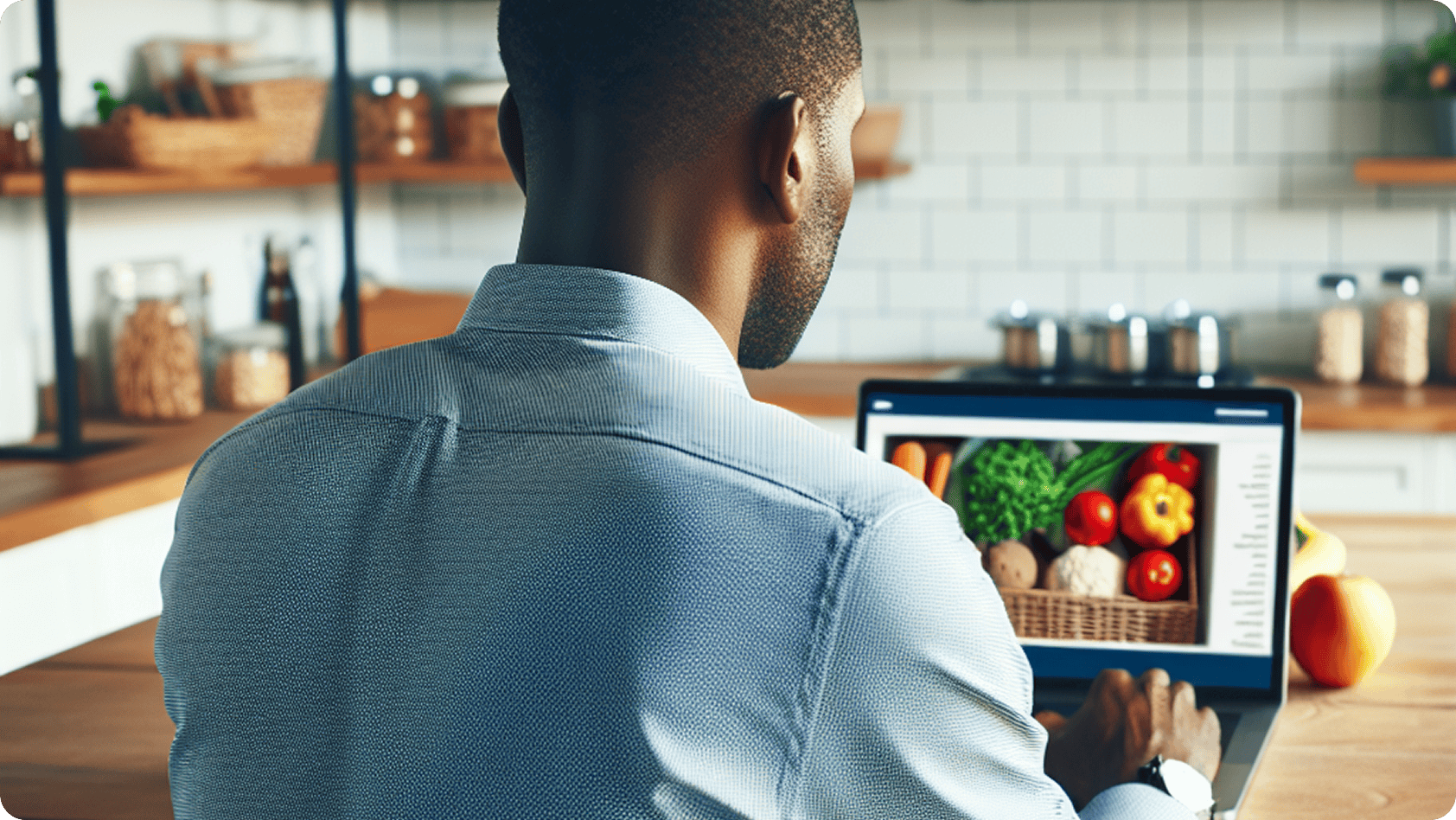 A consumer browsing a retail website